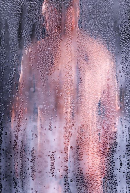 Man in the shower room